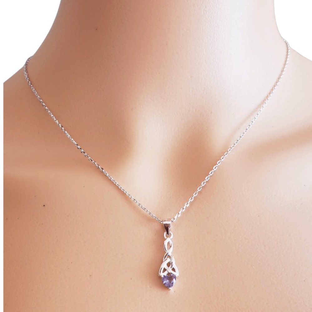 Amethyst Heart Necklace